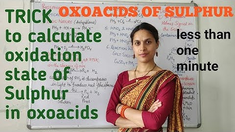 12th||NEET||AIEEE||OXYGEN FAMILY (LECTURE IX)||OXOACIDS OF SULPHUR||TRICK TO FIND OXIDATION STATE