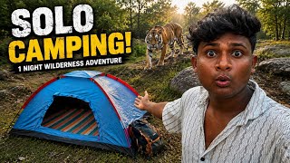 Solo Camping in a Dark Forest 🌲 | #24Hours