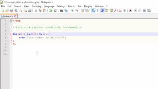 Php Tutorial in Hindi Part-12 For Loop