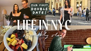 VLOG: our first double date! diamond district tour, book club, springtime in the city + more
