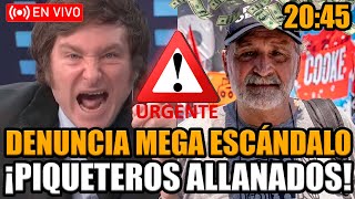 URGENTE MILEI DENUNCIÓ MEGA ESCÁNDALO ¡ALLANAMIENTO A PIQUETEROS SOCIOS DE BELLIBONI! | BREAK POINT