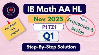 IB Math AA HL November 2025 P1 TZ1 Section A past paper Q1 on