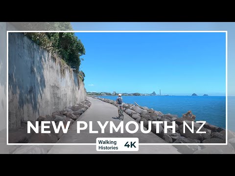 New Plymouth Coastal Walkway | New Plymouth New Zealand Walking Tour  4K | Fitzroy to the Wind Wand