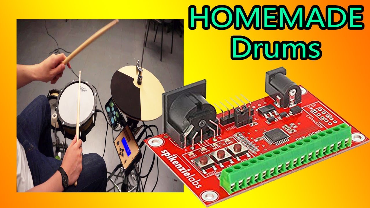 diy arduino midi drum pad, homemade 