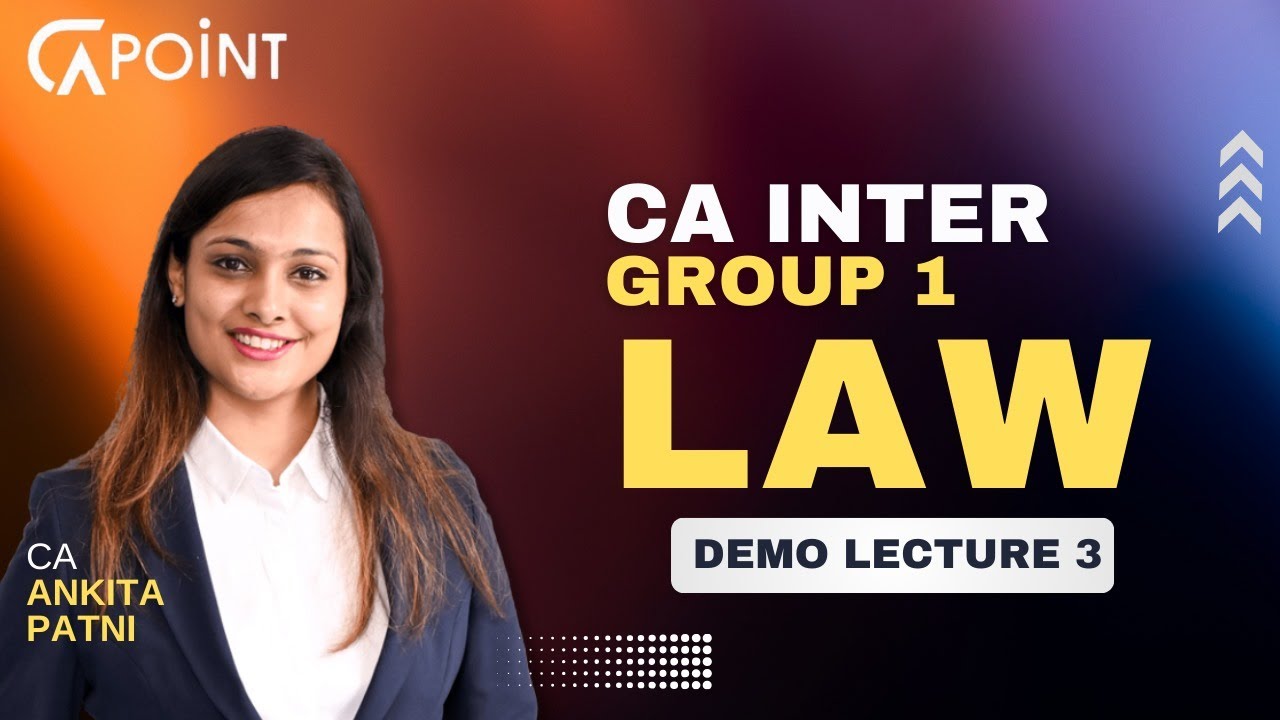 CA Inter Law | Regular Batch | Sep 25 Jan 26 | Demo Lecture 3 | CA ...