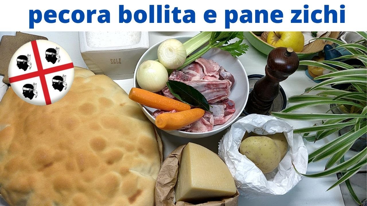 pecora bollita e pane zichi cotto nel suo brodo...delizie di Sardegna...