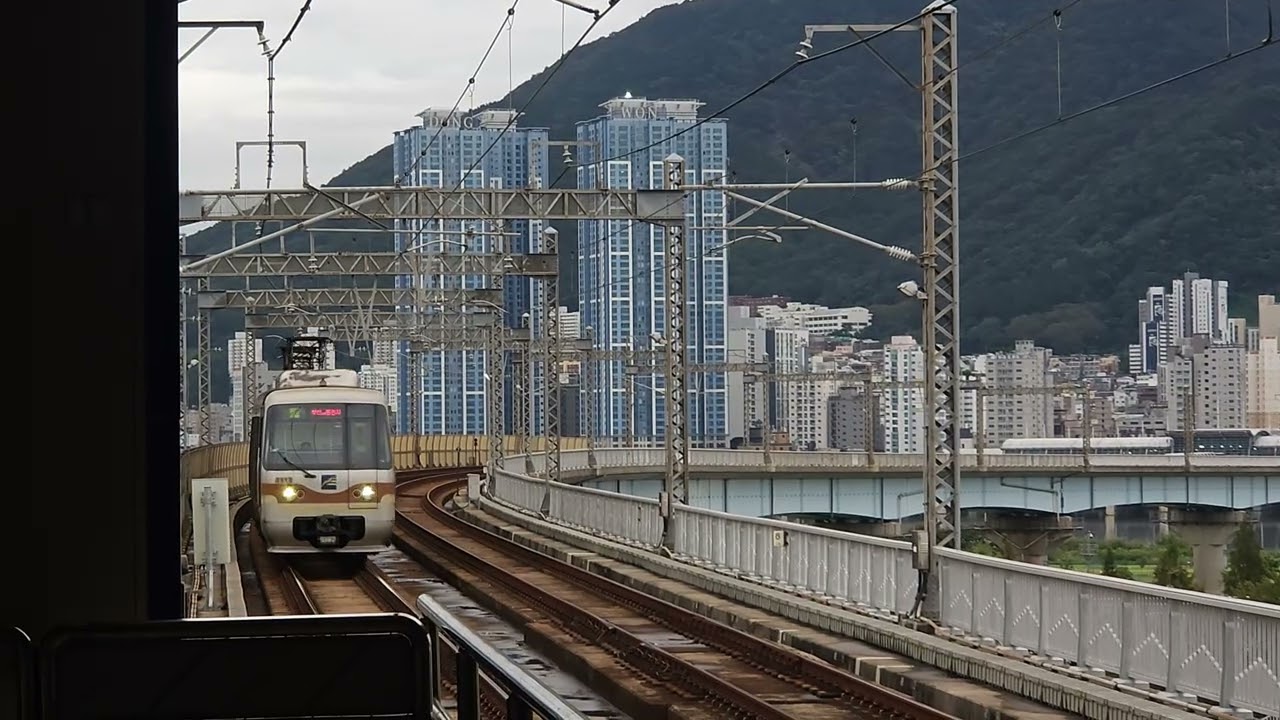 부산 3호선 3000호대 313편성 대저행 강서구청역 진입