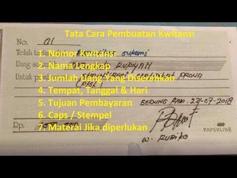 Cara Membuat Kwitansi Kosong Secara Manual Dan Contohnya