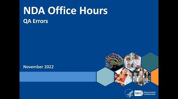 NIMH Data Archive - QA Resubmission Webinar