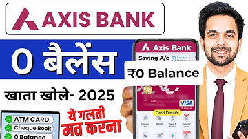 Axis Bank Zero Balance Account 2025 | Axis Bank Zero Balance Account Opening Online | Axis Bank