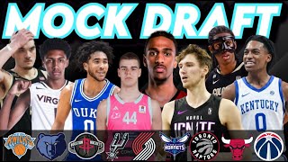 2024 NBA Mock Draft *FULL FIRST ROUND MOCK DRAFT* I End of Season NBA Mock Draft Utility Sports