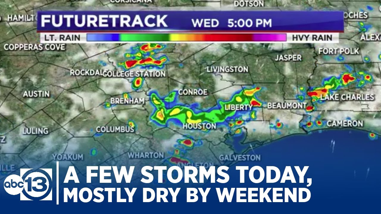 A few storms Wednesday with mostly dry conditions at the end of the ...