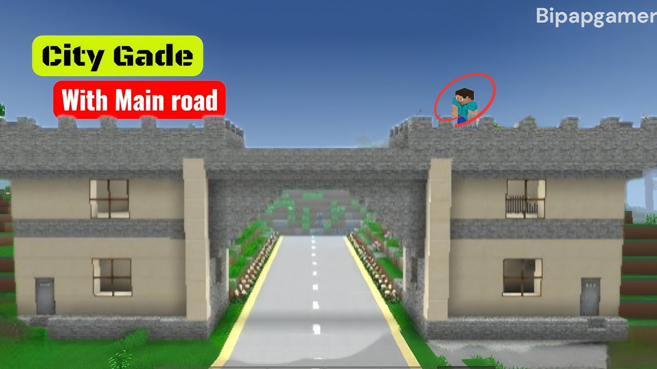 Mini block craft house | city Gade and main road - YouTube