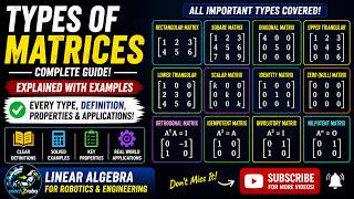 Linear Algebra | Types of Matrices | Robotics