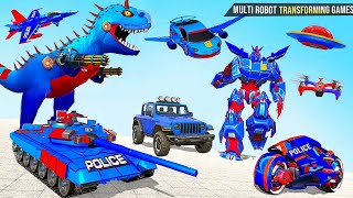 Police Dino Tank Car Jet Robot Games 2022 - Android iOS Gameplay screenshot 5