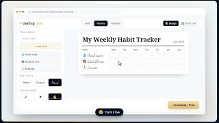 Make a FREE Habit Tracker Printable in 60 Seconds 🔥 (No Sign-Up)