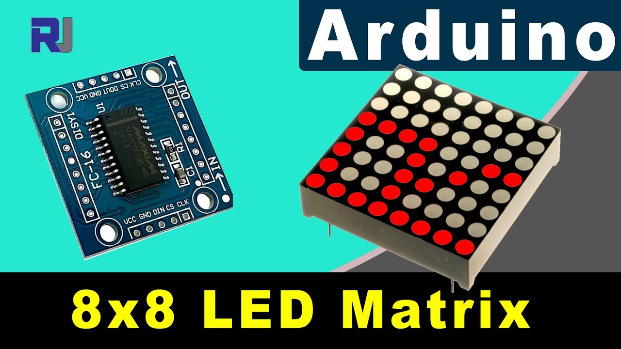 text LED matrix with MAX7219 Arduino module -