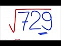 Square Root of 729