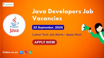 Java Developer Jobs 2025, Freshers & Experienced Hiring-Top IT Companies Now Hiring #java