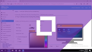 Micro Focus ZENworks 2017 – ZENworks End User Branding