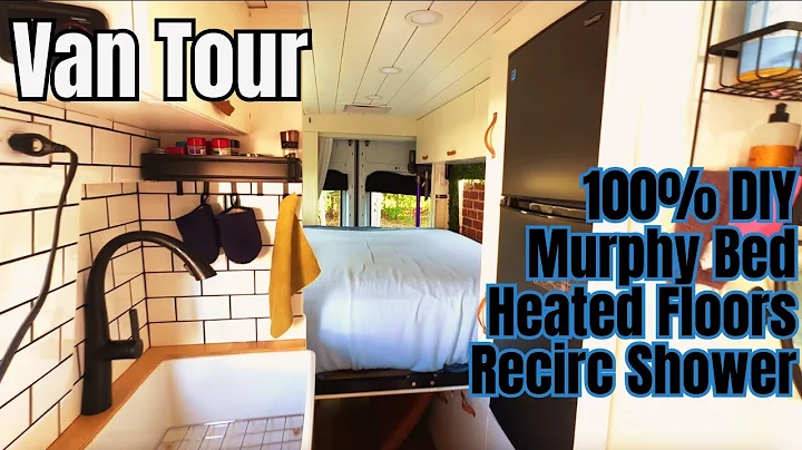 FULL DIY Van Build - Heated Floors, Recirculating Shower, Murphy Bed