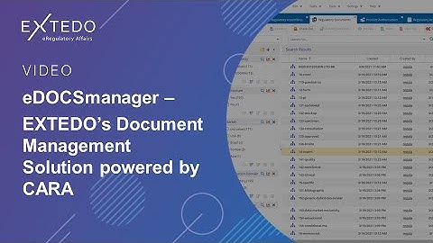 eDOCSmanager Powered by CARA - EXTEDO