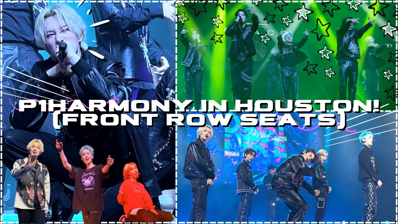p1harmony concert in houston vlog & footage front row view (4k