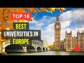 Top 10 best universities in europe  qs world university rankings 2024