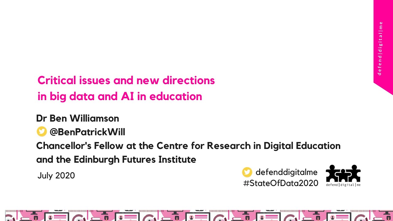 Critical issues and new directions in big data and AI in education