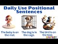 Daily use positional english sentences  basic english vocabulary