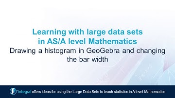 5b Drawing a histogram in GeoGebra and changing the bar width