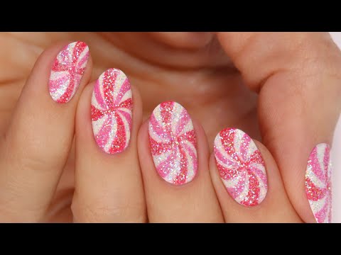 The Little Canvas: Peppermint Candy Nail Art