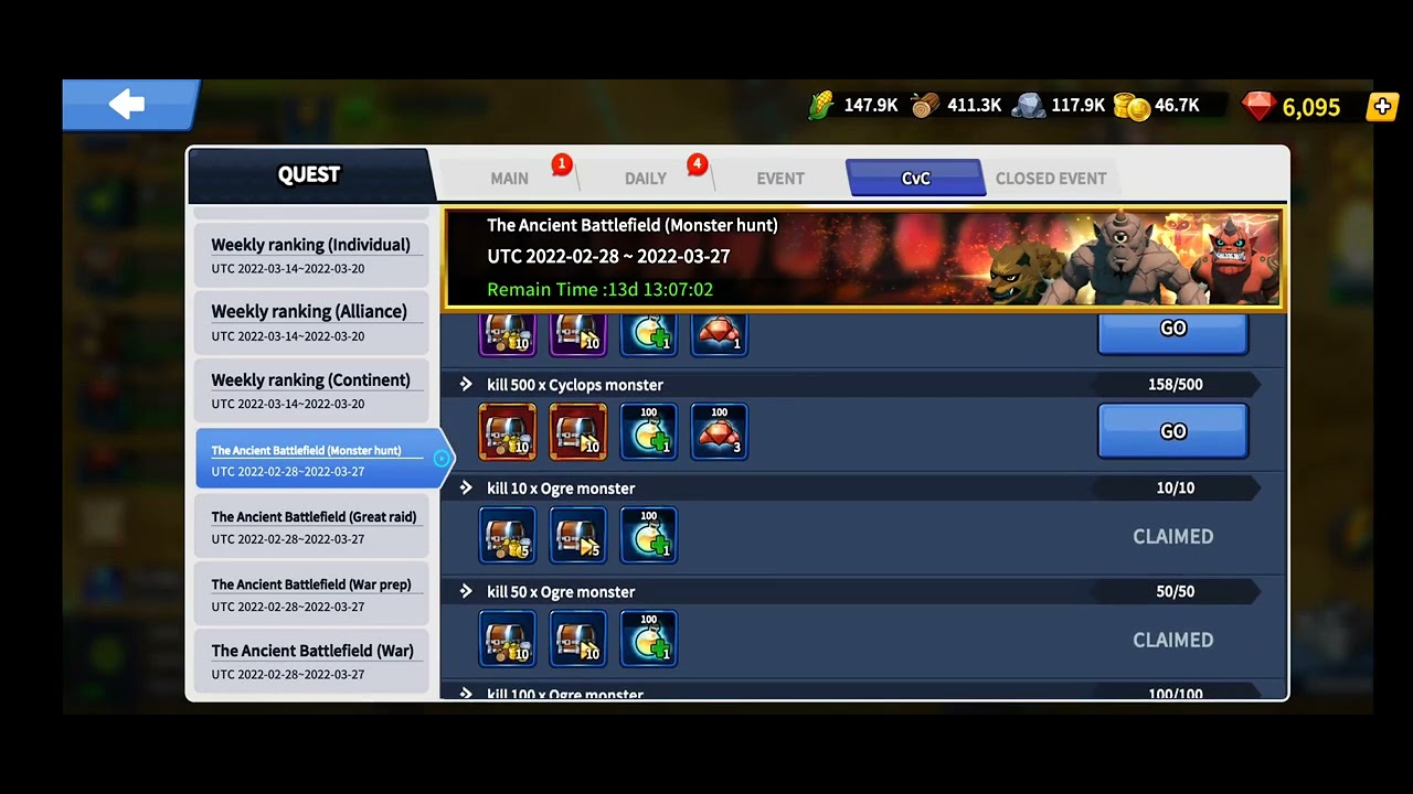 League of Kingdoms - Easy PvE Rewards - Efficient Action Points Expenditure