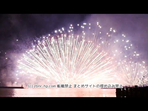 2018年 びわ湖大花火大会 水中スターマイン 有料観覧席（プレミア席）最前列から