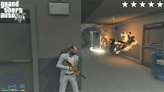 GTA 5 - Trevor's FIVE STAR COP BATTLE At LS International Airport (GTA V Funny Moments)