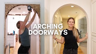 Custom Arch Doorways / Extreme Home Makeover-Part 4 / Arching Doorways & Installing Kitchen Cabinets