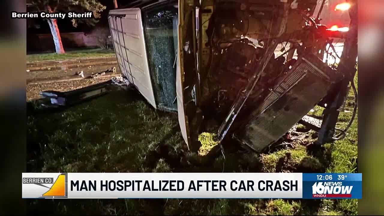 Man in critical condition after Berrien County crash - YouTube