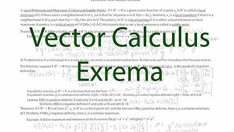 Vector Calculus Ch4: Extrema