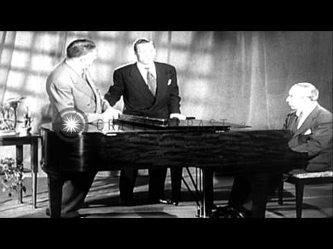Oscar Hammerstein Introduces The Song Youve Got To Be Taught During Brotherhoohd Stock Footage Oscar Hammerstein Introduces The Song Youve Got To Be Taught During Brotherhoohd Stock Footage