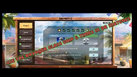 🚀USE THE RAVAGER CLASS CHIP 5 TIMES IN BR MATCHES CODM🚀
