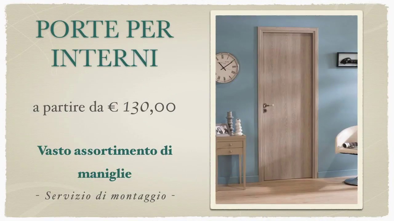 Porte per interni a partire da € 130,00 youtube Porte design per interni
