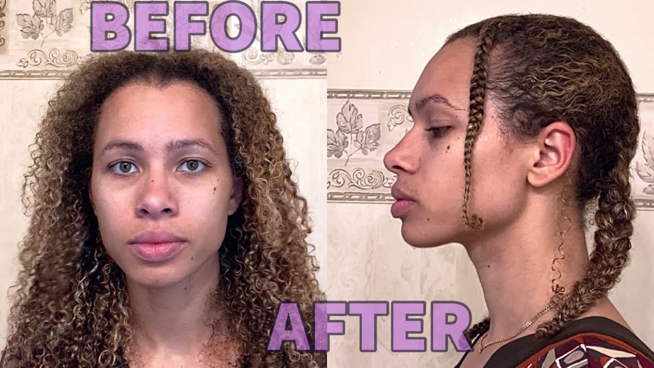 Simple Cornrows (Dutch Braids) with Face Framing Braids - YouTube