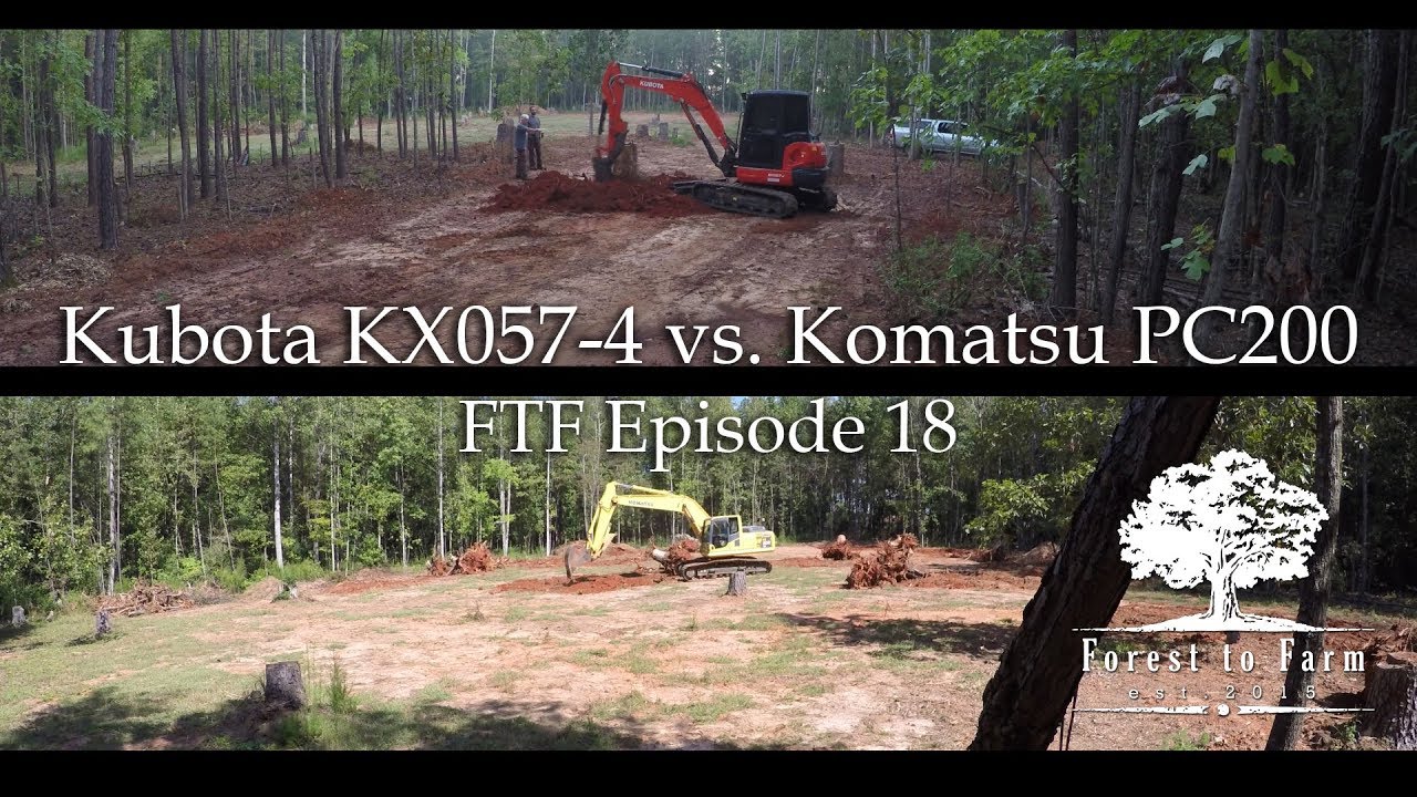 Kubota KX057-4 vs. Komatsu PC200! - YouTube