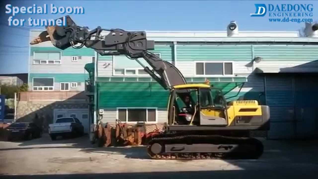 Daedong Maxbrio Special boom for Tunneling jobs YouTube