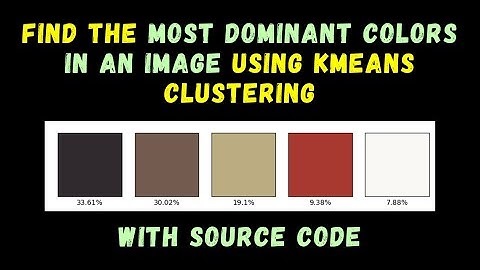 Most dominant colors in an image using KMeans - Interesting ML Project - with source code