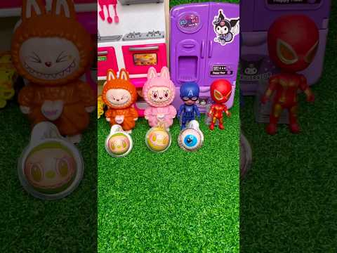 Interesting toys eating sweets #toys #unpacking #trending #cute #spiderman #sweet #labubu