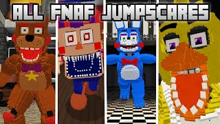All FNAF Jumpscares/Attacks in Minecraft (1-6) [Dany Fox Addons]
