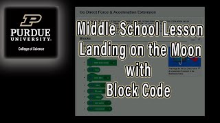 Middle School Lesson: Landing on the Moon with Block Code