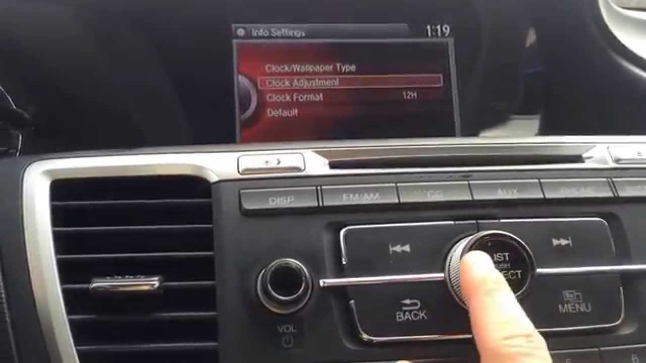 How To Adjust Clock In Honda Accord - YouTube