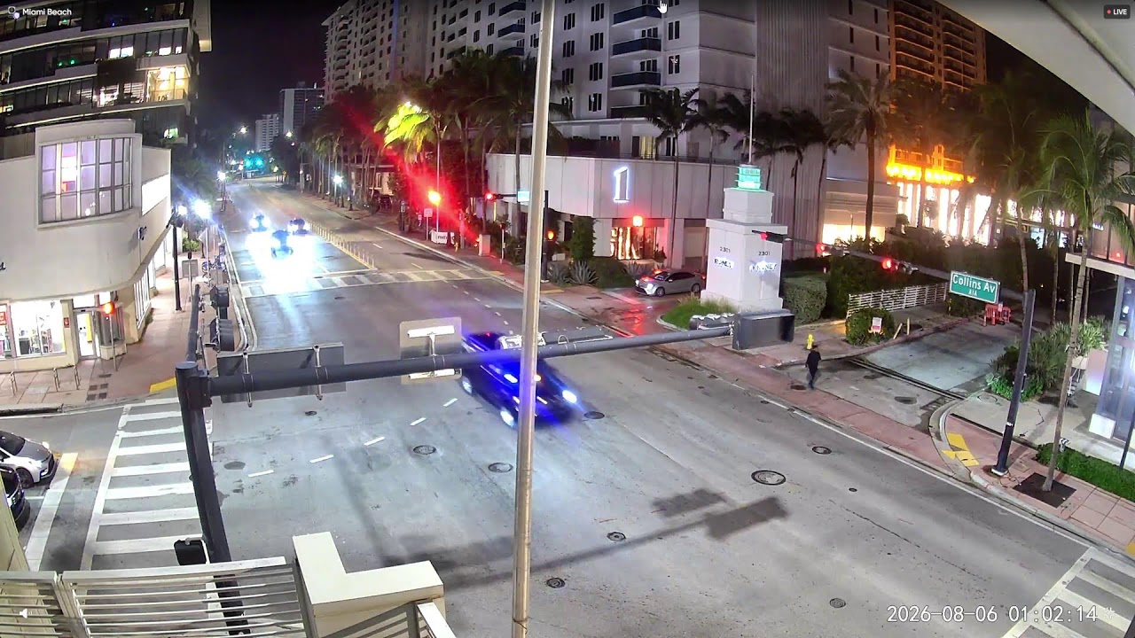 LIVE 4K South Beach Miami – Collins Avenue Street Camera live camera thumbnail